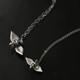 S925 Sterling Silver Necklace Retro Orchid Crane Pendant Jewelry