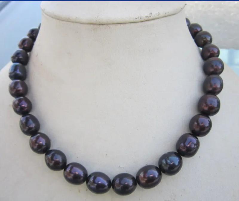 10-11mm Tahitian Pearl Necklace 18'' 14K