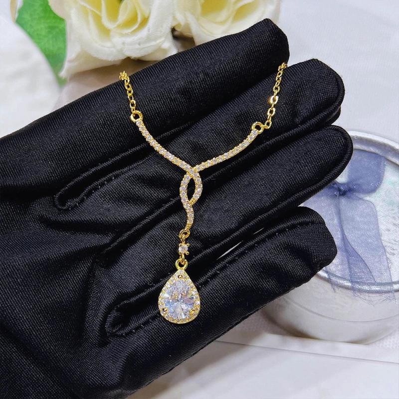 Angel Wings Necklace Water Drop Jewelry Wedding Gift