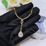 Angel Wings Necklace Water Drop Jewelry Wedding Gift