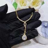 Angel Wings Necklace Water Drop Jewelry Wedding Gift