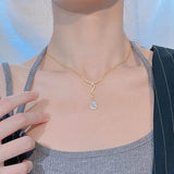 Angel Wings Necklace Water Drop Jewelry Wedding Gift