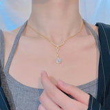 Angel Wings Necklace Water Drop Jewelry Wedding Gift