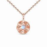 S925 Sterling Silver Moonstone Pendant Necklace for Women