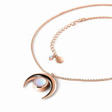 Sterling Silver Moonstone Charm Necklace - Couple's Jewelry