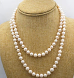 8-9mm Akoya Freshwater Cultured Pearl Necklace 32in