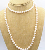8-9mm Akoya Freshwater Cultured Pearl Necklace 32in