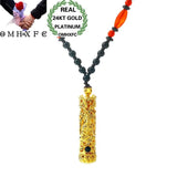 Vintage GUANYIN 24KT Pendant Necklace NL215