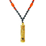 Vintage GUANYIN 24KT Pendant Necklace NL215