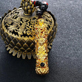 Vintage GUANYIN 24KT Pendant Necklace NL215
