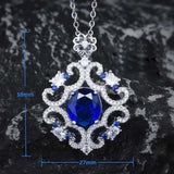Women Tanzanite Sapphire Necklace Collar Chain Jewelry Gift