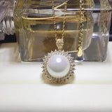 Elegant Zircon Diamond Pendant Necklace