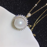 Elegant Zircon Diamond Pendant Necklace