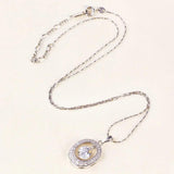 European Zircon Water Drop Pendant Necklace