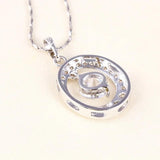 European Zircon Water Drop Pendant Necklace