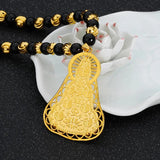 OMHXFC NL233 Guanyin 24KT Pendant Necklace