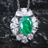 Cotton Emerald Necklace Zircon Jewelry