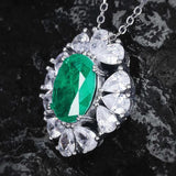 Cotton Emerald Necklace Zircon Jewelry