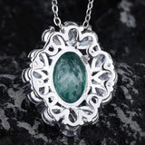 Cotton Emerald Necklace Zircon Jewelry