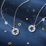 Personalized Star Necklace 100% Sterling Silver Pendant Chain S925