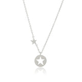 Personalized Star Necklace 100% Sterling Silver Pendant Chain S925