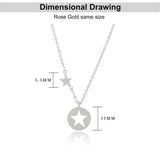 Personalized Star Necklace 100% Sterling Silver Pendant Chain S925