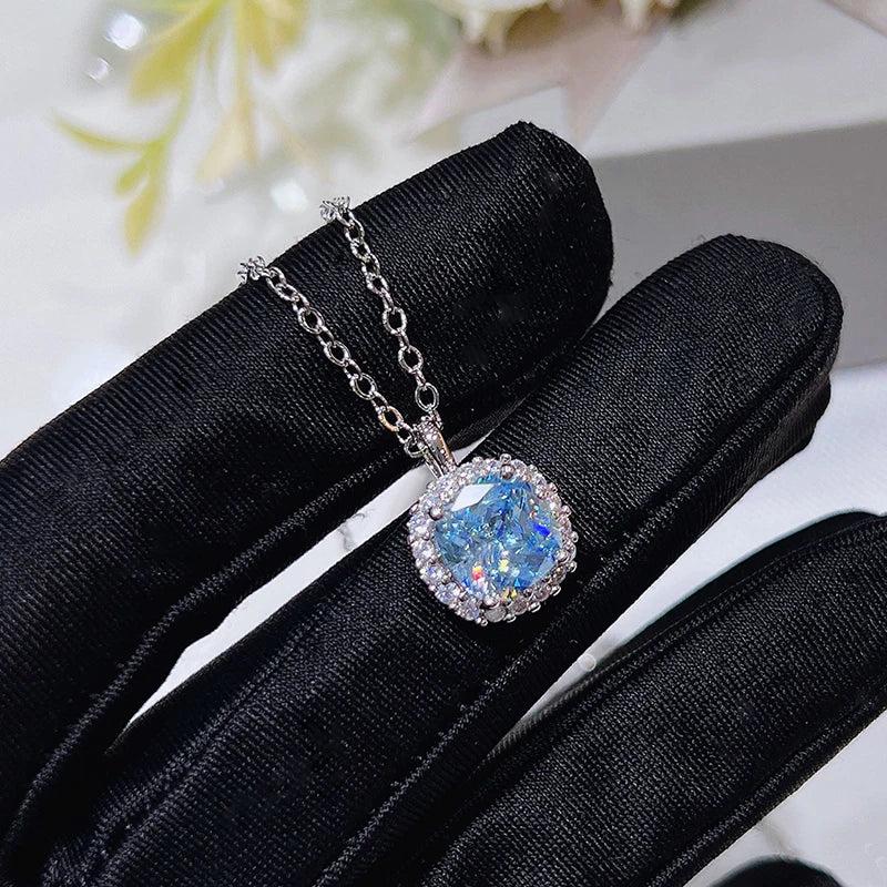 Diamond Pendant Necklace High Carbon Diamond Women Jewelry