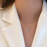 Diamond Pendant Necklace High Carbon Diamond Women Jewelry