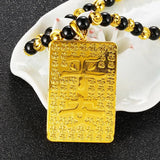 OMHXFC NL220 Tiger Rectangle Pendant Necklace