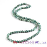 Burmese Jade Beaded Necklace Natural Charm for Women Amulets Jadeite Talismans