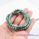 Burmese Jade Beaded Necklace Natural Charm for Women Amulets Jadeite Talismans