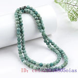 Burmese Jade Beaded Necklace Natural Charm for Women Amulets Jadeite Talismans