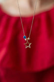 925 Silver Lucky Star Evil Eye Pendant Necklace, Birthday Gift