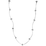 925 Silver Beads Line Stitching Chokers Snake Chain Necklace for Women