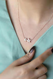 Lucky Stars Pendant Necklace with Cubic Zirconia 925 Sterling