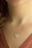925 Silver Heart Pendant Necklace Zircon Love Jewelry