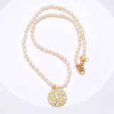Eye Of the Devil Freshwater Pearl Pendant Necklace