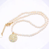 Eye Of the Devil Freshwater Pearl Pendant Necklace