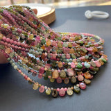 Tourmaline Beaded Necklace With Raindrop Pendant