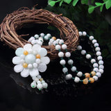 Emerald Hand Carved Sunflower Jade Pendant Boutique Jewelry