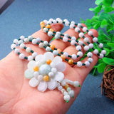 Emerald Hand Carved Sunflower Jade Pendant Boutique Jewelry