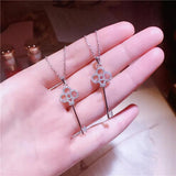 Solid Silver Love Key Necklace for Women
