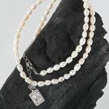 Dainty Pearl Necklace 925 Sterling Silver Elegant Pendant Jewelry
