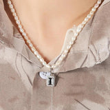 Dainty Pearl Necklace 925 Sterling Silver Elegant Pendant Jewelry