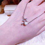 Star Pendant 925 Sterling Silver Women Necklace