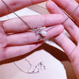 Star Pendant 925 Sterling Silver Women Necklace
