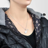 925 Silver Guitar Pendant Choker for Women