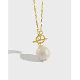 Baroque Pearl Necklace Sterling Silver Chain