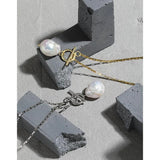 Baroque Pearl Necklace Sterling Silver Chain