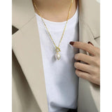 Baroque Pearl Necklace Sterling Silver Chain